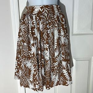 NWT Yakira Bella brown and white floral skirt size XXS